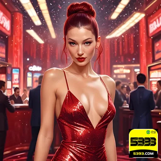 Imagem de um casino com o logo '5393' ao fundo, promovendo entretenimento e apostas no site 5393.