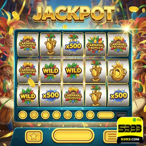 Jogador numa tela móvel com slots online e celebração de jackpot